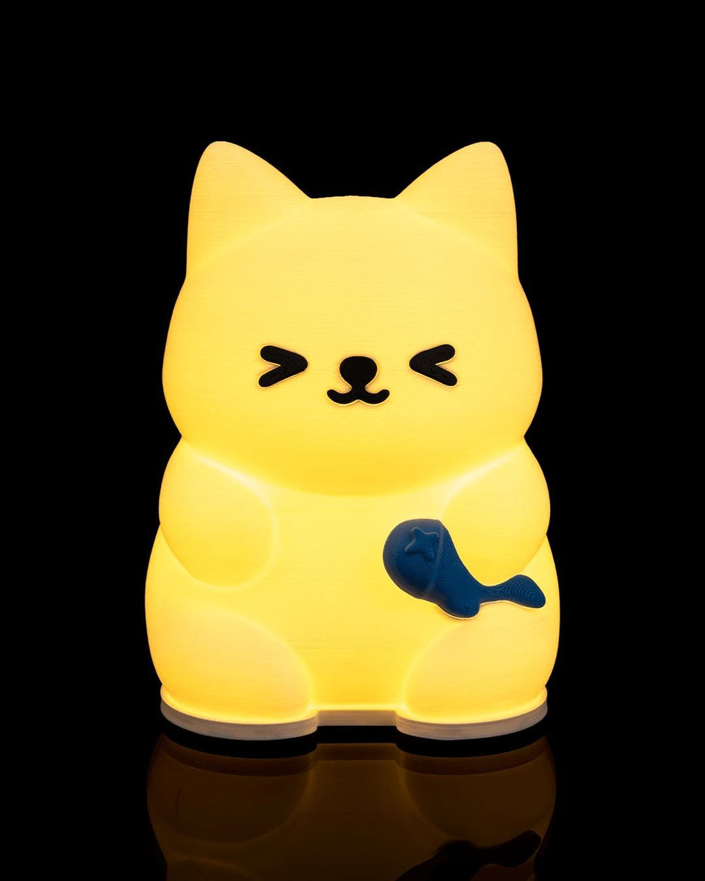 Cat Night Light – Katzen Tischlampe mit Fisch