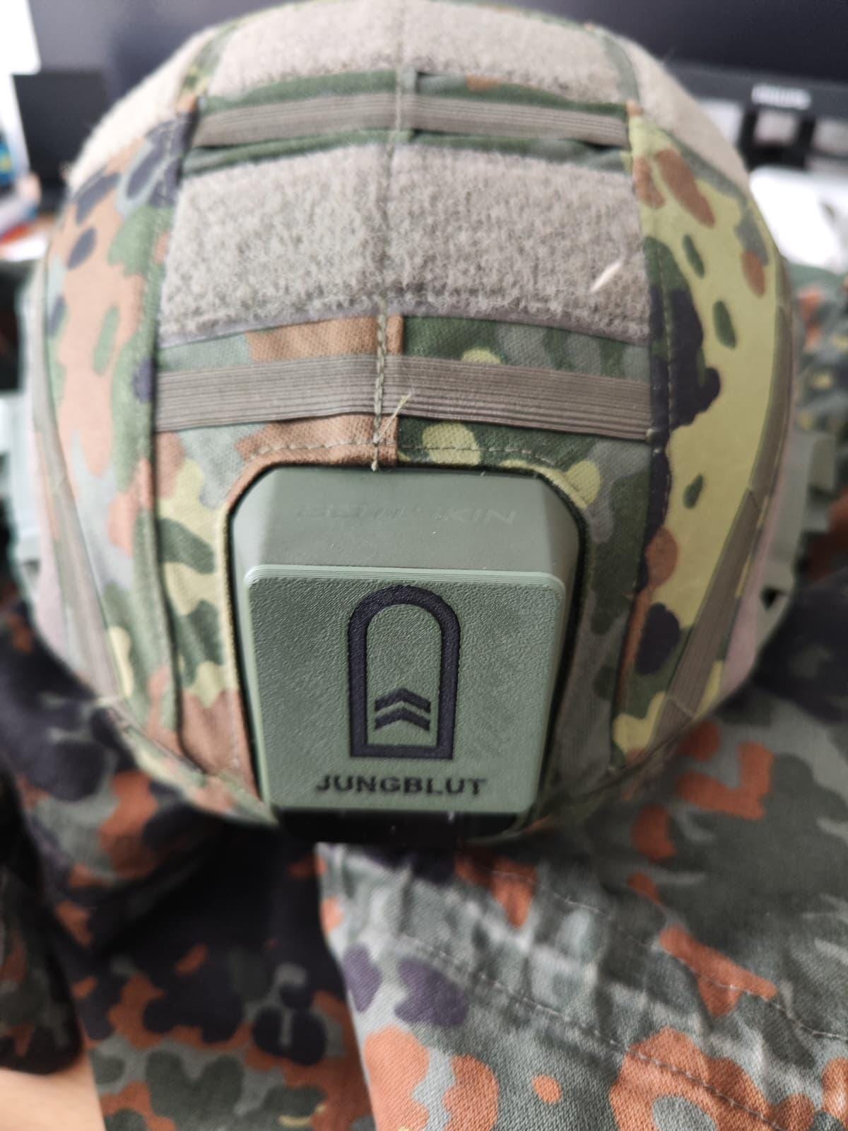 Personalisiertes Helm Emblem mit Name & Dienstgrad | Clip Montage | Taktisches Helm Zubehör