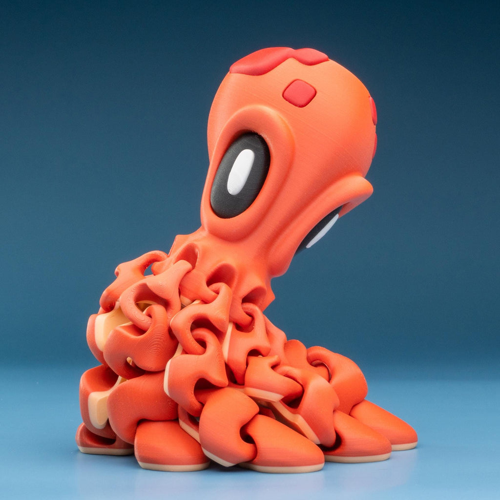 Flexi Oktopus Magnet – Bewegliche 3D-Druck Figur mit zwei Krebsen