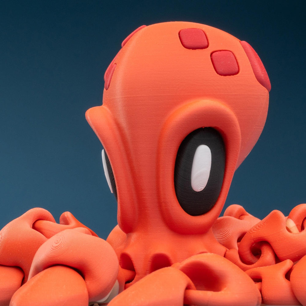 Flexi Oktopus Magnet – Bewegliche 3D-Druck Figur mit zwei Krebsen