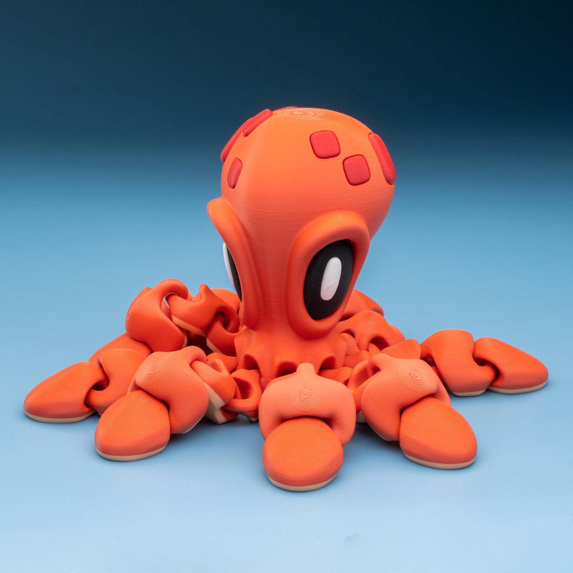 Flexi Oktopus Magnet – Bewegliche 3D-Druck Figur mit zwei Krebsen