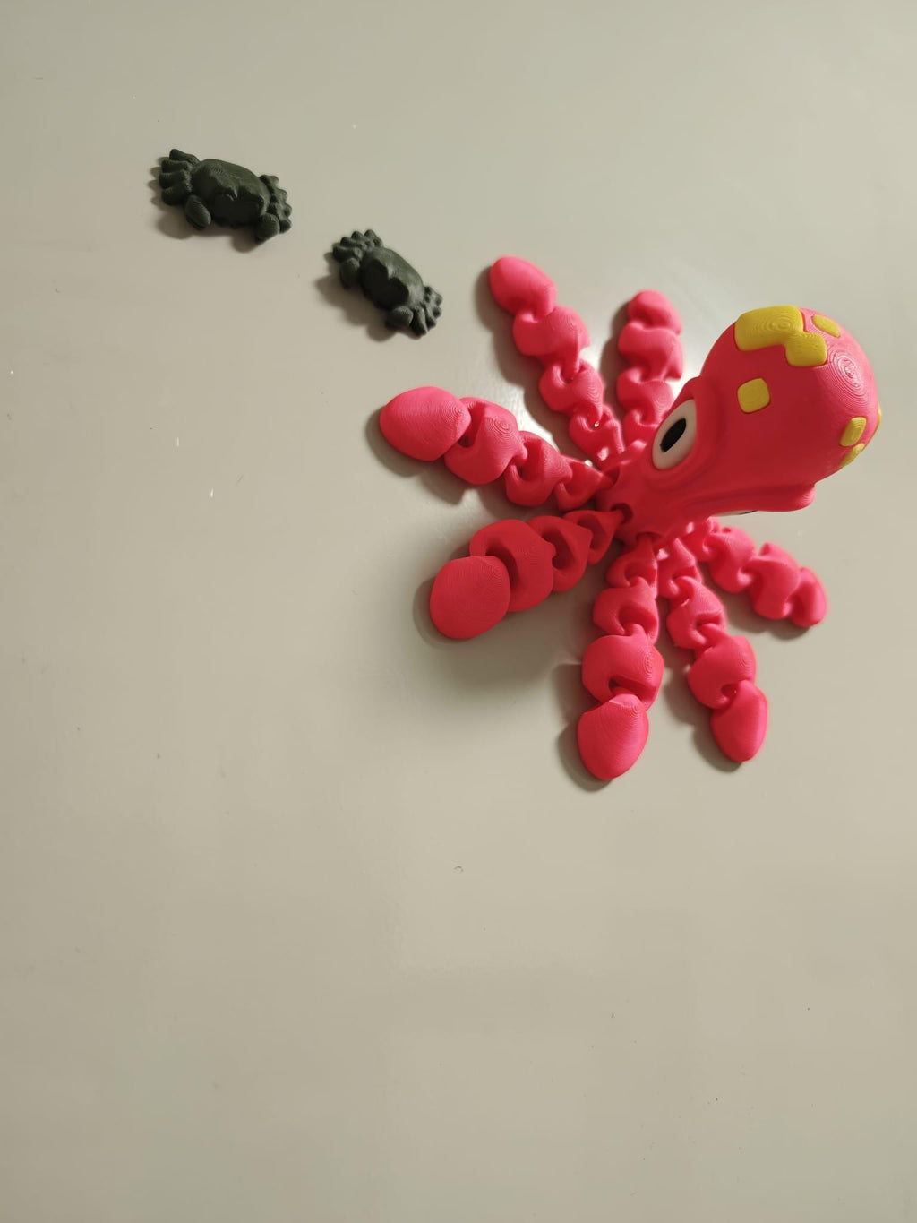 Flexi Oktopus Magnet – Bewegliche 3D-Druck Figur mit zwei Krebsen