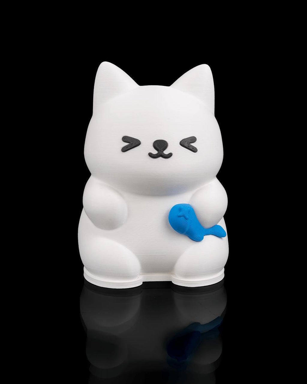Cat Night Light – Katzen Tischlampe mit Fisch