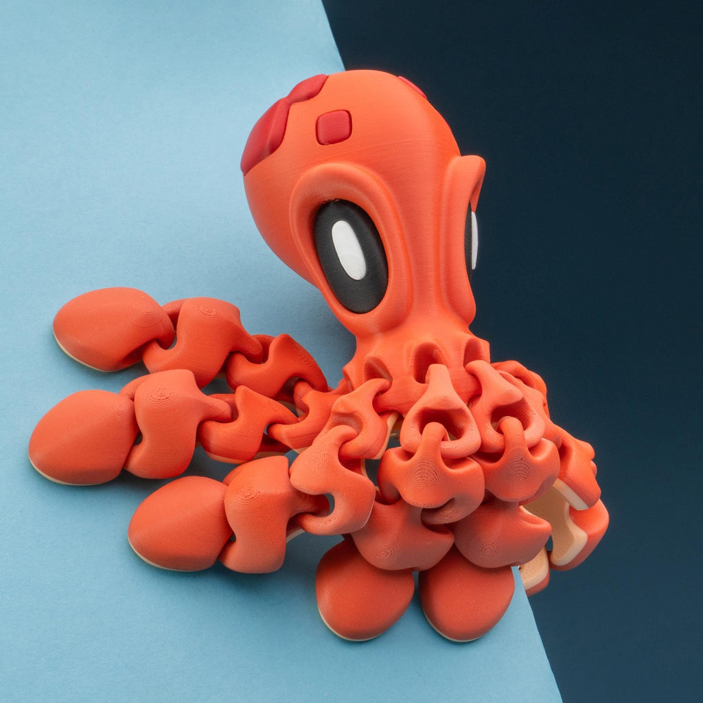 Flexi Oktopus Magnet – Bewegliche 3D-Druck Figur mit zwei Krebsen