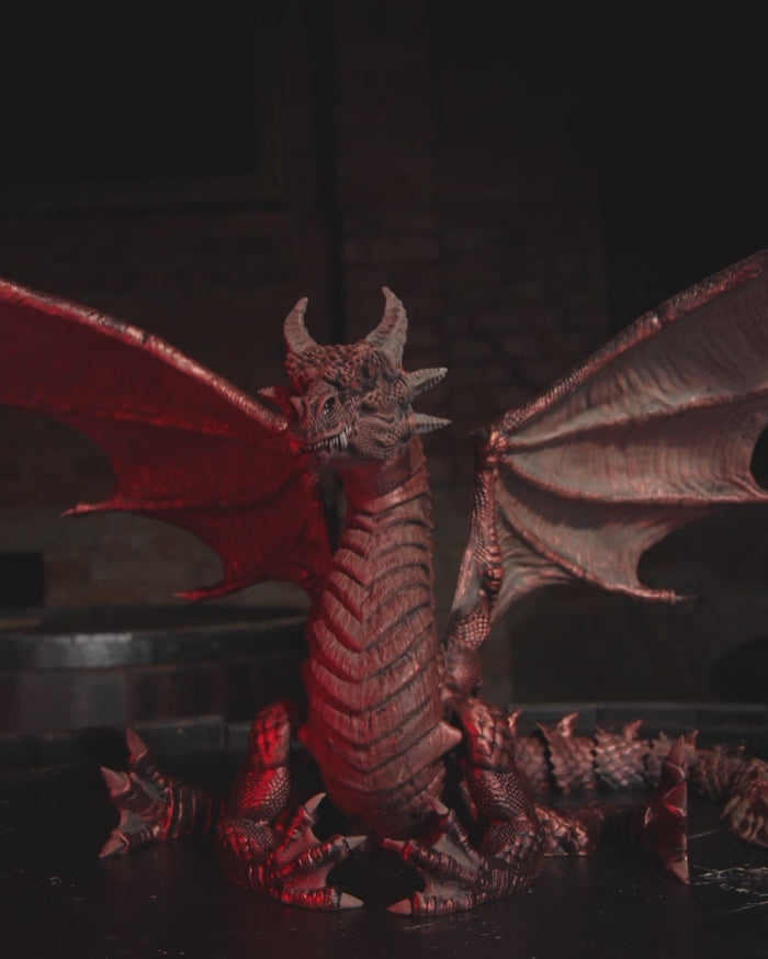 Majestätischer Fantasy-Drache – XXL Sammlerfigur mit 42 cm Flügelspannweite